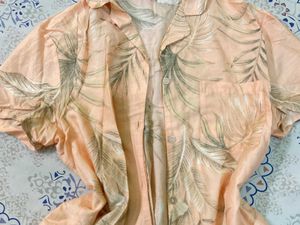 Men's Short Sleeve Button-Up Tropical Shirt