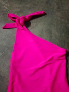 Hot Pink One-Shoulder Swimsuit