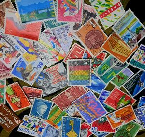 set of 50 SWITZERLAND / HELVETIA stamps,
