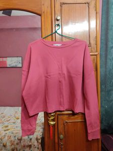 MANGO Cropped Sweatshirt in Size M