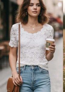 Elegant White Lace Top