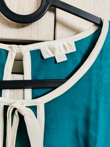 Formal Sea Green Top Polyester (M/34)