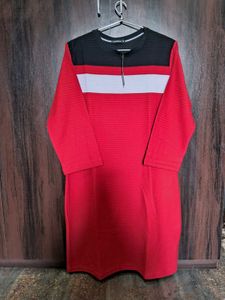 women's Red Striped T-Shirt