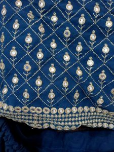 Teal Embellished Kurta Set with Palazzo