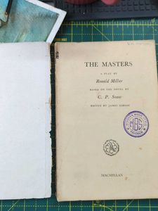 The Masters - A Play by Ronald Millar (Vintage)