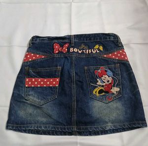 💋Cute🌸Minnie😍Mouse🌹Denim Skirt💋