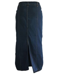 Y2k Denim Maxi Skirt