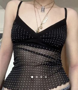 Polka Dot sheer cami top