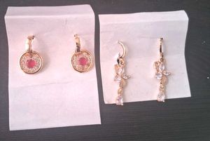 Elegant Rose Gold Tone Earrings