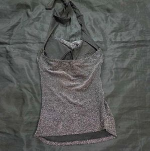 Sparkly Halter Neck Top y2k party wear