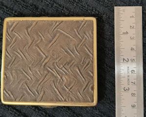Antique Vintage Textured Metal Folding Box