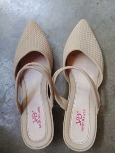 Stylish Nude Wedge Sandals