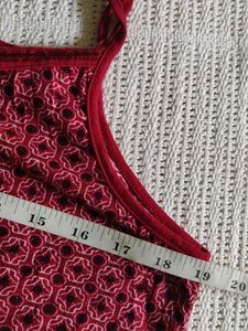 Red Printed Camisole Top