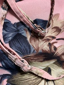 SASSAFARAS New Pink Printed Floral  Dress