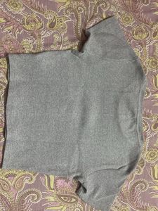 Grey Cropped T-Shirt