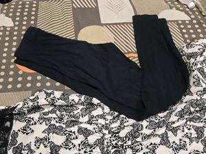 Butterfly Print Dress with Black Leggings
