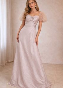 Elegant Puff Sleeve Maxi Dress