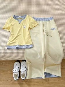 Cute Yellow & Cream Two-Piece Set