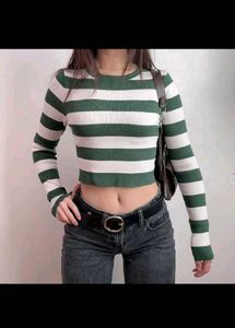 Zara Striped Cropped Top ⭐️ size :S