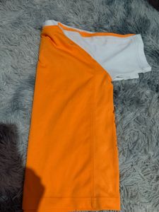 Adidas Orange &amp; White T-Shirt