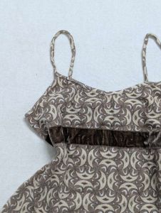 Vintage Y2K Brown Patterned Cami Top