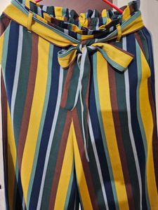 Striped Culottes with Belt