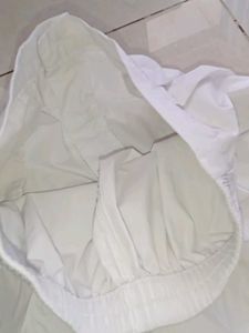 Classic White Cotton Pants