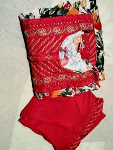 🎀Floral Print Kurta and Pant Set 😍