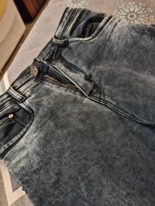 Flare Leg Acid Wash Jeans