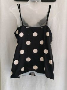 Polka Dot Cami with Lace Trim