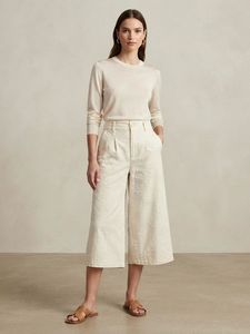 ZARA Off-white culottes trousers