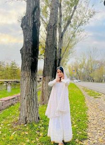 Elegant White Chikankari Kurta Set