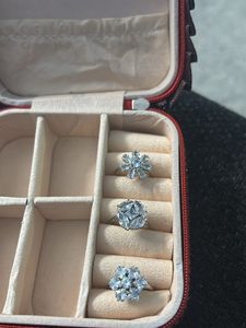 Sparkling Cubic Zirconia Ring Set