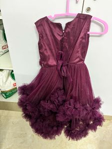Elegant Burgundy Party Dress