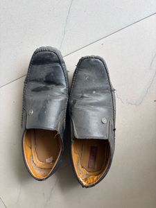 Men's Black Leather Loafers