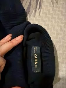 Navy Blue Ribbed Turtleneck Sweater