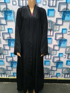 Long Black Burqa Pearls Work Design Piece