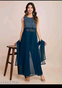 Elegant Teal Anarkali Kurta