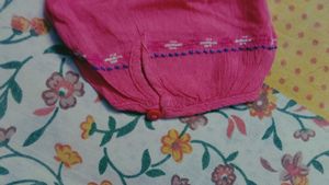 Coral Embroidered Kurta Top
