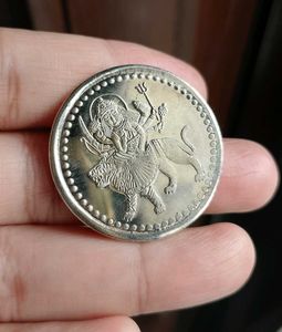 Silver Goddess Durga Coin