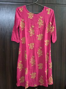 Beautiful Pink Embroidered Kurta