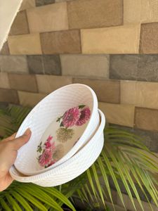 Set of 2 Decorative Serving Bowls