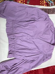 Lilac Button-Down Blouse