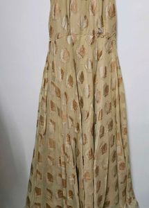 Elegant Beige Ethnic Gown
