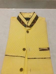 Men's Yellow Ethnic Nehru Jacket