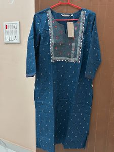 Elegant Teal Printed Kurta