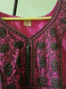 Pink Ethnic Anarkali Kurta
