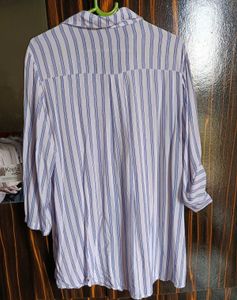 Striped V-Neck Tunic Top