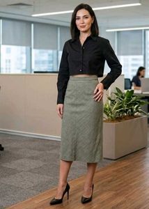 Classic A-Line Midi Skirt