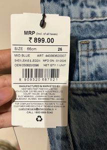 Washed Blue Wide Leg Jeans